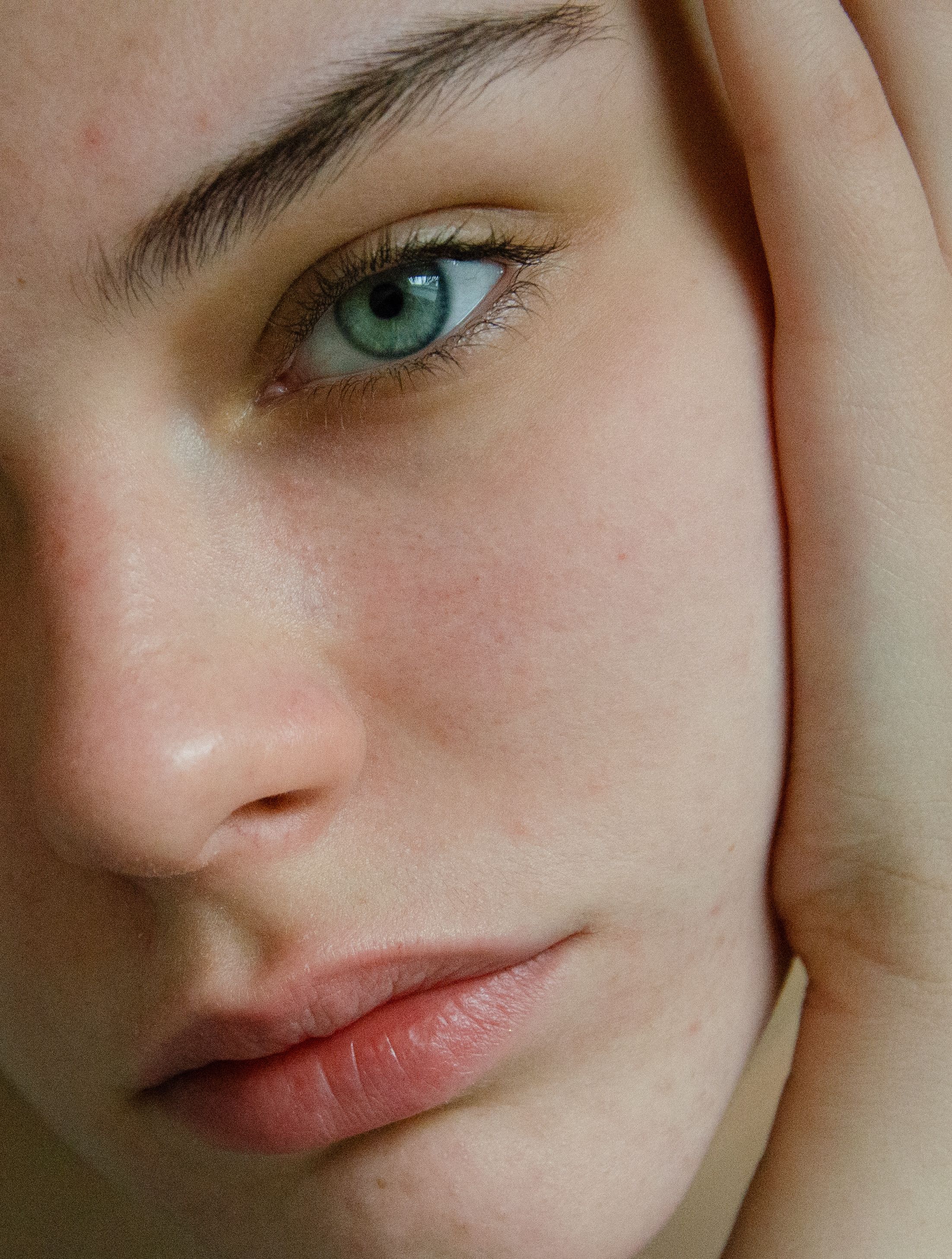 Close-up portrait in soft light